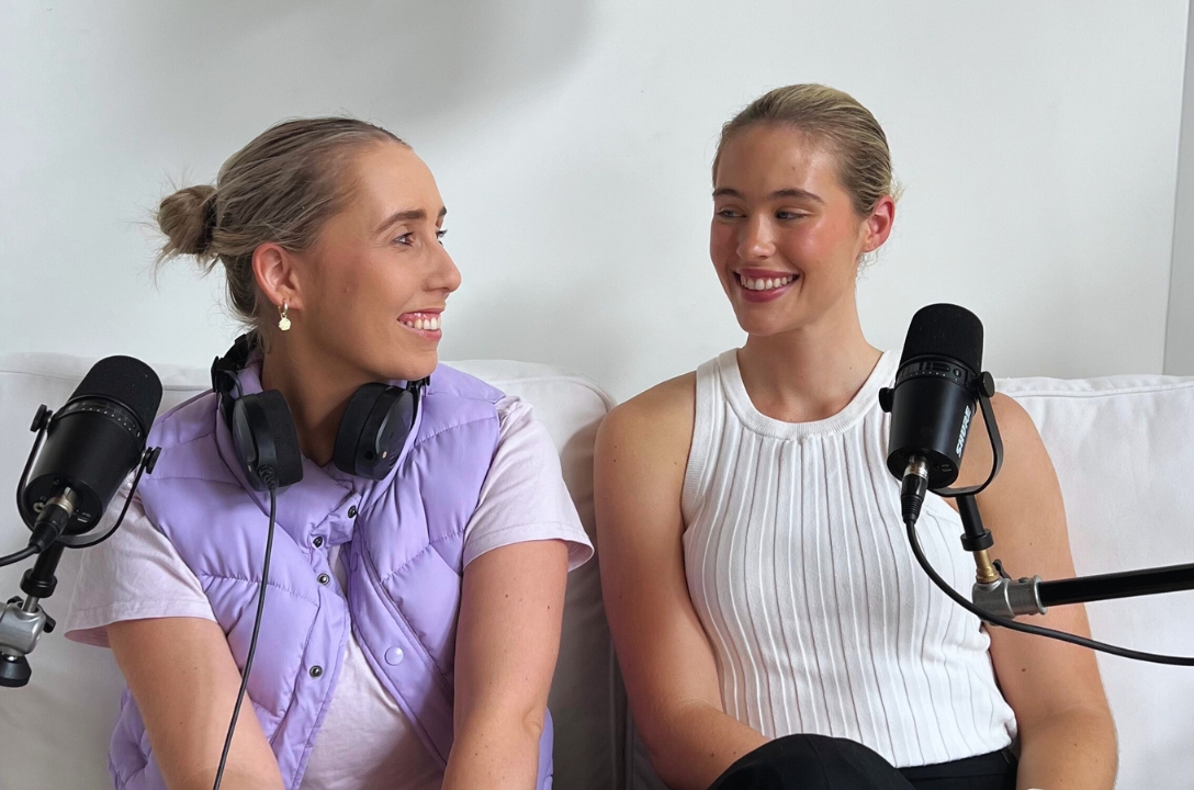 dietitian and exercise physiologist sitting next to each other and smiling