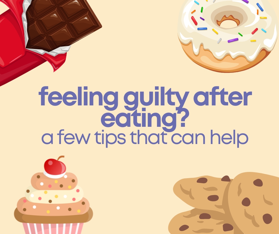 Graphic with cartoon picture of chocolate, cupcake, cookies, and a doughnut